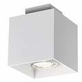 Plafonnier carré Fantasia Kubo en aluminium noir, douille GU10 (ampoule non incluse), 90x90x110mm, IP20