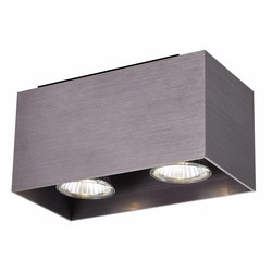 Ceiling lamp white, copper brown, black GU10 2x5W 180x90mm