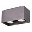Fantasia Kubo ceiling light, rectangular, 2x GU10 5W LED incl., 180x90mm, dimmable, black