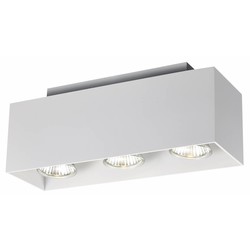 Ceiling lamp rectangle white, brown or black 3xGU10 270x90mm