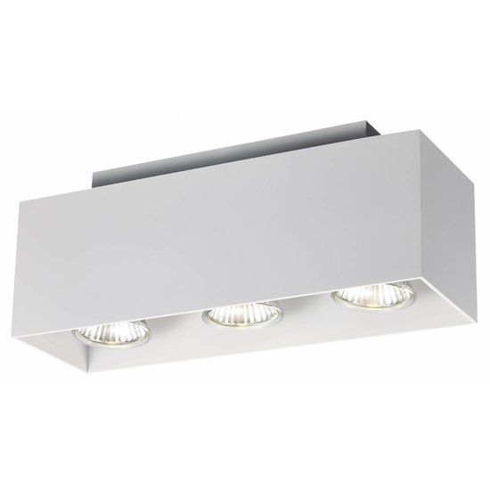 Fantasia Kubo plafon, rectangular, 3x GU10 LED 5W incl., 270x90mm, regulable, negro