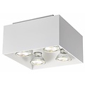 Fantasia Kubo plafonnier carré blanc, 180x180x110mm, avec 4x GU10 LED 5W 2700K variable