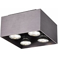 Fantasia Kubo square ceiling lamp, black aluminium, 4x GU10 fitting (bulbs not included), 180x180x110mm, IP20