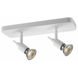 Ceiling lamp white or black GU10 spot on rod 2x5W LED