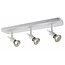 Plafondlamp 3 spots wit of zwart GU10 3x5W LED