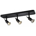 Plafonnier 3 spots blanc ou noir GU10 3x5W LED