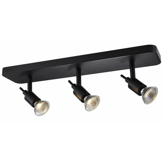 Fantasia Sonar II ceiling lamp with 3 GU10 spots, black, LED 3x5W included, 2700K, dimmable, 44 cm long