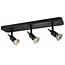 Plafonnier 3 spots blanc ou noir GU10 3x5W LED