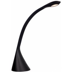 Lampe de bureau LED noire avec chargeur USB 365mm H