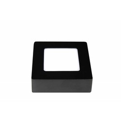 Plafonnier dimmable carré led blanc noir 120x120mm 6W