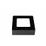 Fantasia FLUKE aplique cuadrado negro, LED integrado 6W, 480 lúmenes, 3000K blanco cálido, regulable, 120x120mm