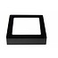 Fantasia Fluke aplique cuadrado, negro, 175x175mm, LED 12W, regulable, 3000K blanco cálido