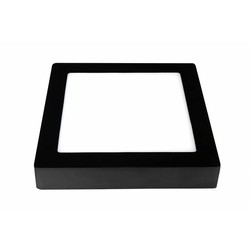 Plafonnier dimmable carré LED blanc noir 235x235mm 18W