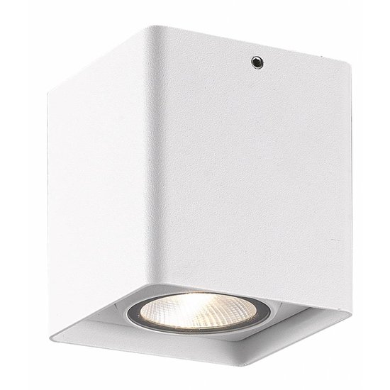 Fantasia Qbus square ceiling lamp, grey/silver, 9W LED, 700 lumens, 3000K, IP54, 90 x 90 x 102.5 mm