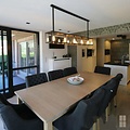 Authentage Hanging lamp country style glass chain 150cm long E27x5