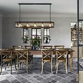 Authentage Hanging lamp country style glass chain 150cm long E27x5