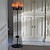 Authentage Lampe sur pied rurale chandelier bougies LED x5 140cm