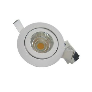 Recessed spot LED 5W, tiltable, white or grey, IP45