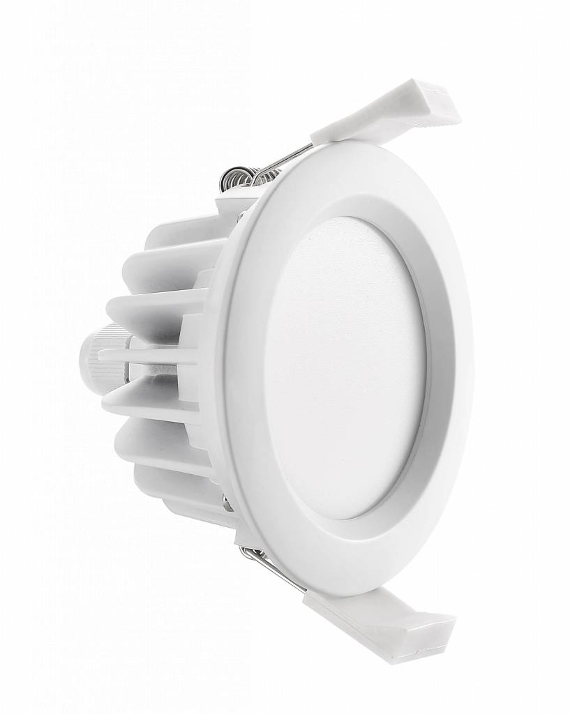 Spot encastrable salle de bain LED - IP44 Ø84mm Blanc / Aluminium