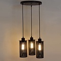 Suspension vintage avec 3x abat-jour 25cm