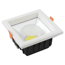 Spot encastrable LED carré 20W blanc COB 180mmx180mm plexi