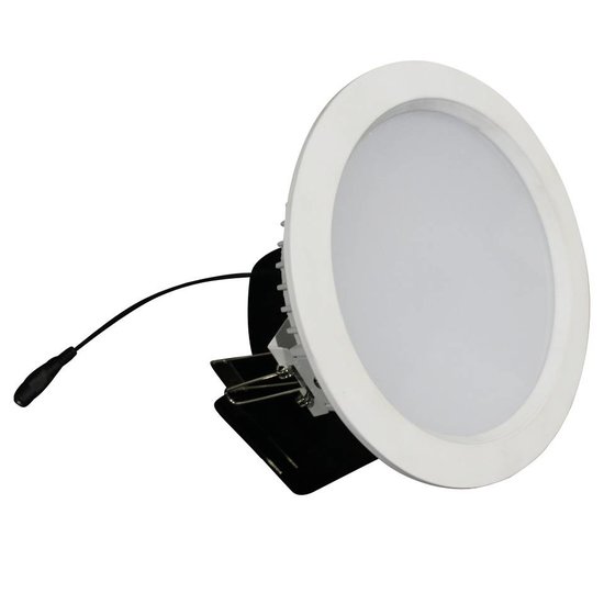 Aquatico Foco LED empotrable de 15 W, 120°, IP65, regulable, 108 mm de diámetro.