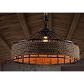 Industrial pendant light with rope 43cm diameter E27