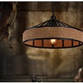 Industrial pendant light with rope 43cm diameter E27