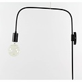 Aplique de pared vintage con barra negra de 56cm de alto