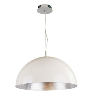 Grand luminaire suspendu noir, blanc ou argent 70cm Ø