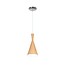 Design hanglamp metaal houtkleur E27 19cm diameter