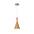 Conical pendant light metal wood colour E27 19cm Ø