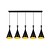 Hanging lamp above dining table metal conical E27x5 1.1m