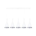Linea Verdace Clessidra pendant light above dining table, conical metal, 5x E27 (bulbs excl.), black-gold, 110 cm, IP20