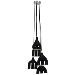Lámpara colgante vintage blanco formas negras E27x5 60cm