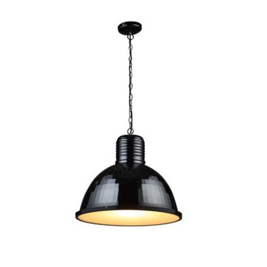 Industrie-Pendelleuchte weiß, Beton, schwarz 53cm Ø