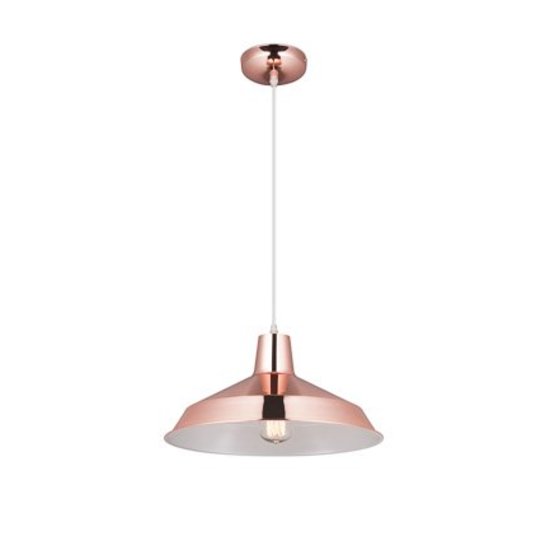 Lámpara colgante industrial cobre, negro, blanco, hormigón 40cm Ø