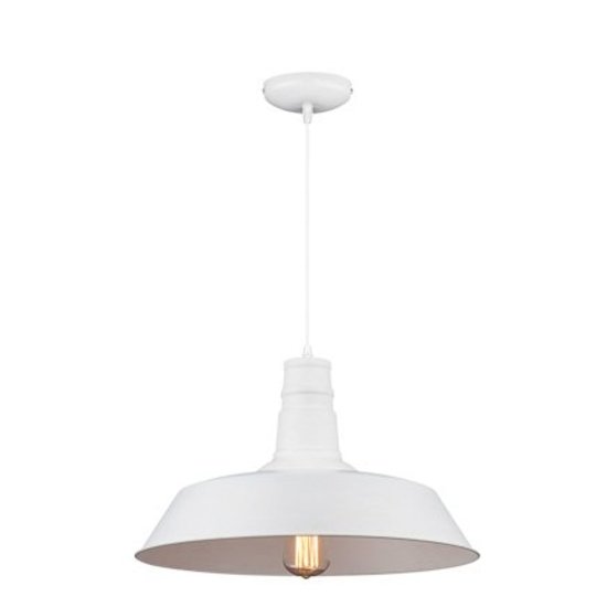 Lámpara colgante industrial negro, blanco, hormigón 45cm Ø