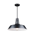 Industriële hanglamp zwart, wit, beton 45cm diameter