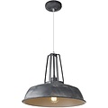 Industriële hanglamp zwart, wit, beton 45cm diameter