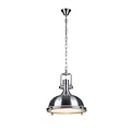 Industrial pendant light chrome, copper or nickel satin 40cm Ø