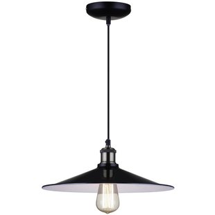 Vintage pendant light black lamp shade 26, 35cm Ø