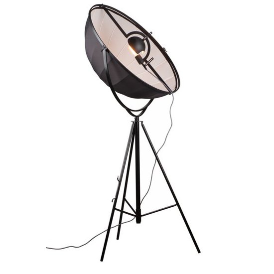 Lámpara de pie industrial blanco y negro 1900mm E27