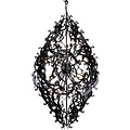 Design hanglamp grijs, zwart, wit sierlijk 150cm H G9x20