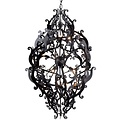 Lustre de luxe design noir, blanc, gris 113cm H