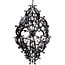 Metal pendant light black, white, grey elegant 113cm H