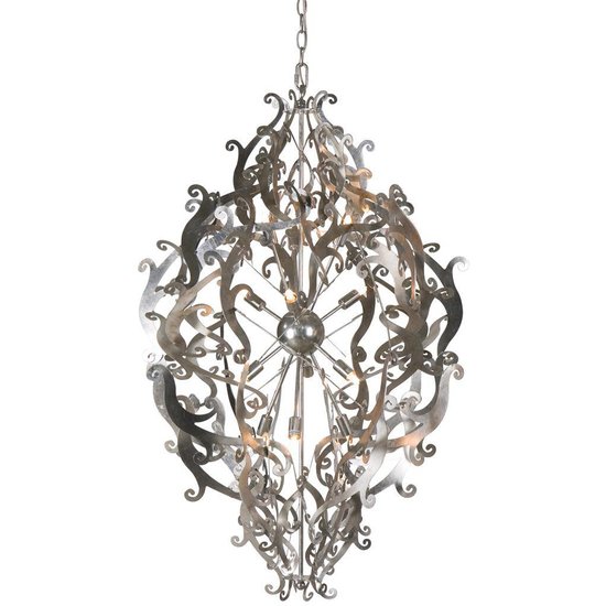 Design hanglamp grijs, zwart, wit sierlijk 113cm H G9x12
