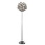 Design standing lamp chrome ball with strips 160cm