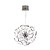 Lustre LED moderne chrome bandeaux 144W 580mm