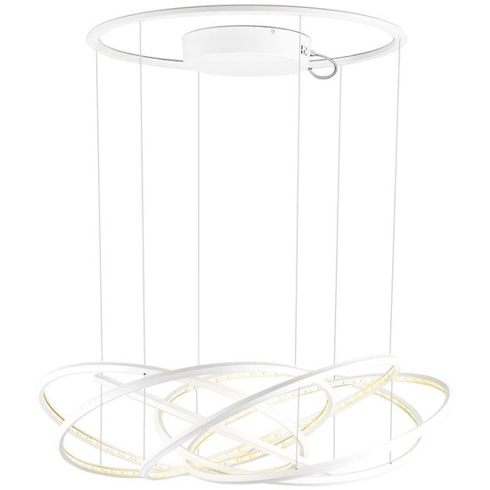 LED hanglamp design ringen wit, zwart, grijs 96W